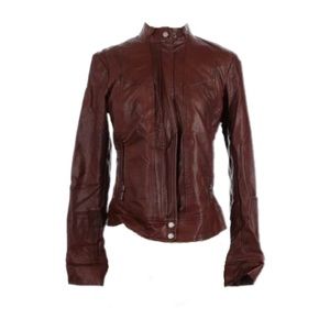 bernardo faux leather jacket in brown